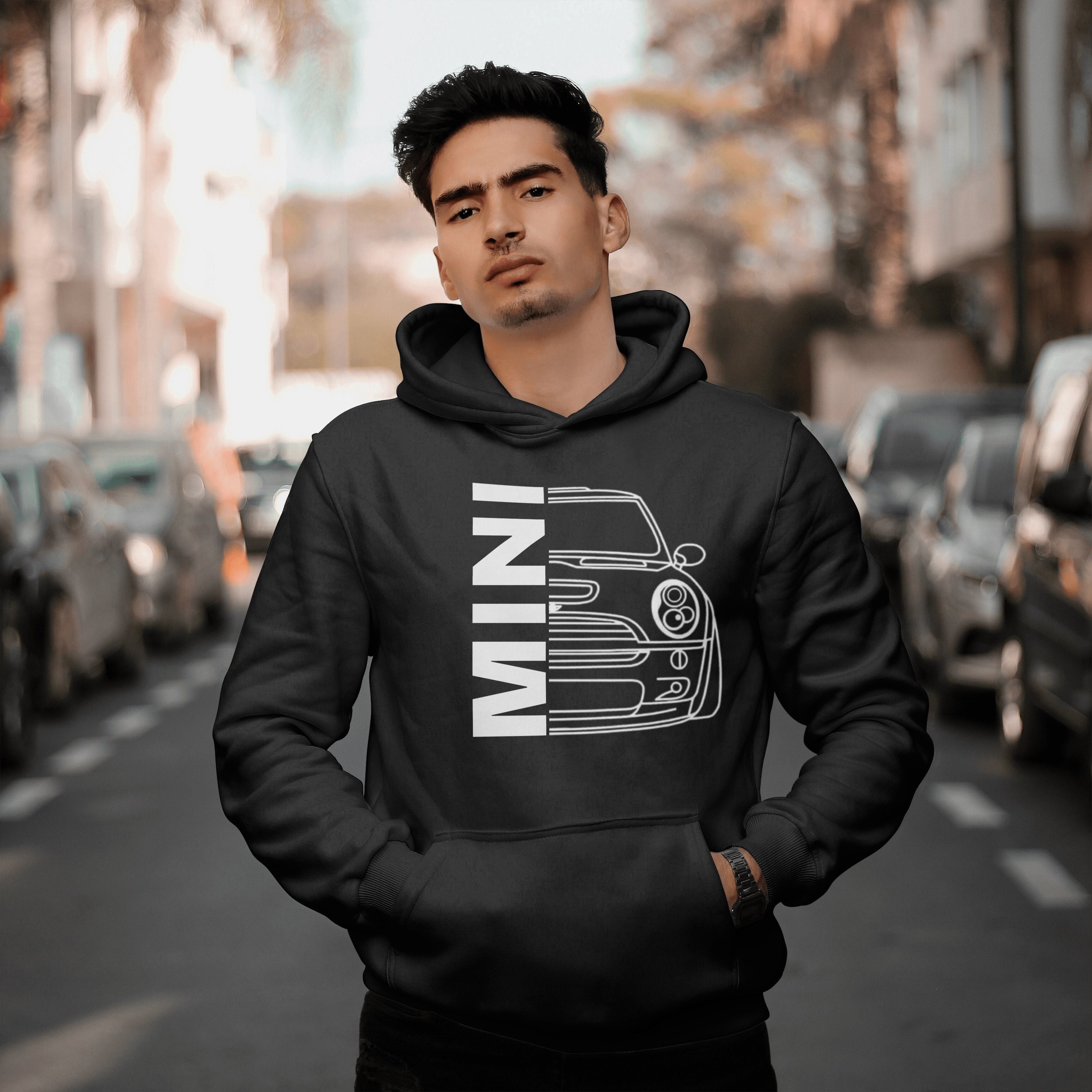 Mini Cooper Hoodie Vintage Mini Shirt Sweatshirt Hoody Pullover Car Sweater  Car Inspired Shirt Mini Car Owner Gift for Him Her 