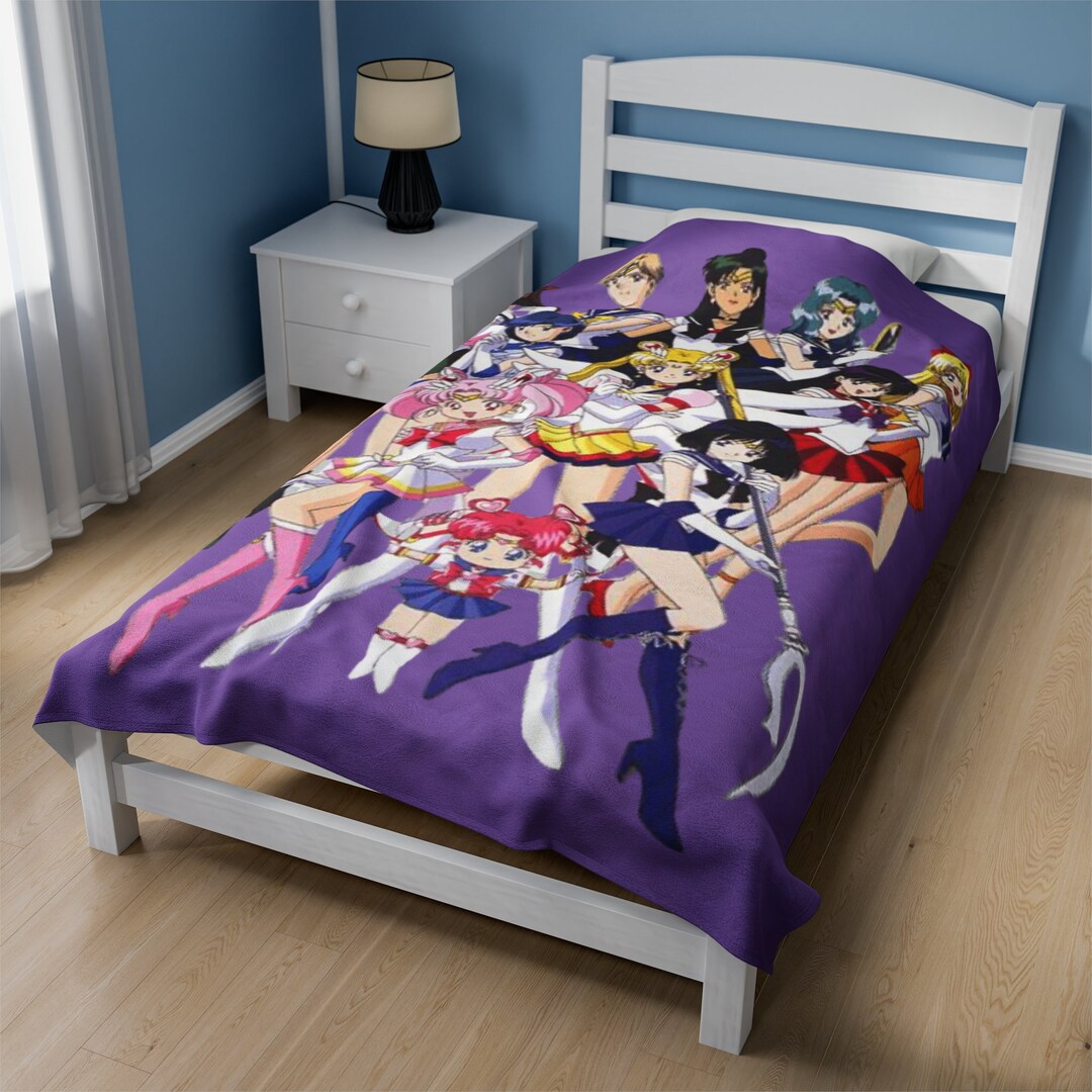 Tribute Sailor Moon Retro Fleece Blanket Sailor Moon Blanket Etsy