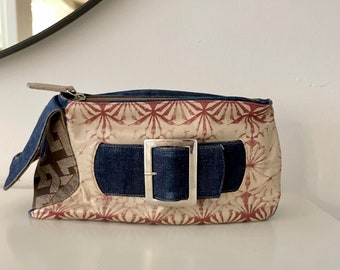 Vintage Custo Barcelona Denim Clutch Wristlet Handbag | Y2K Jean Purse | Graphic handbag | Y2K Custo | Original Owner | Rare | Made in Spain