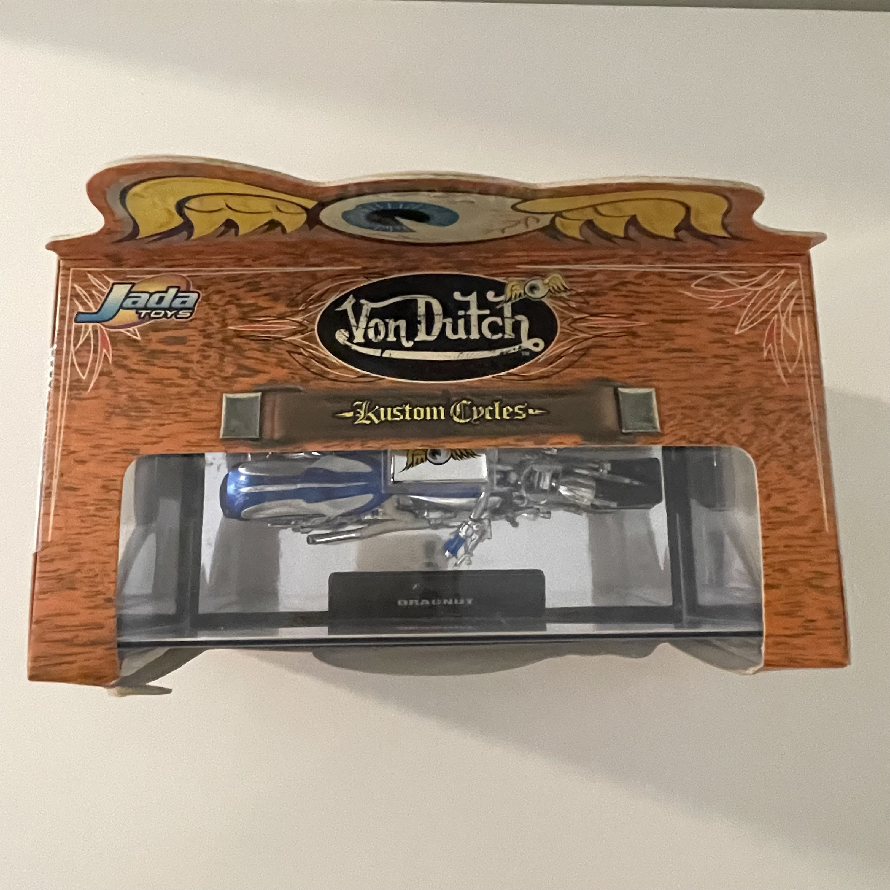 Vintage NIB Von Dutch Dragnut Motorcycle, 1:18 Scale, Jada Toys