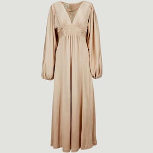 champagne satin maxi dress long sleeve Buy Champagne Gold Twist Front Long Sleeve Satin Maxi Dress from Next USA