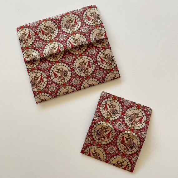 1960s Nishiki Brocade Wallet Set: Lion Hunting, T… - image 7