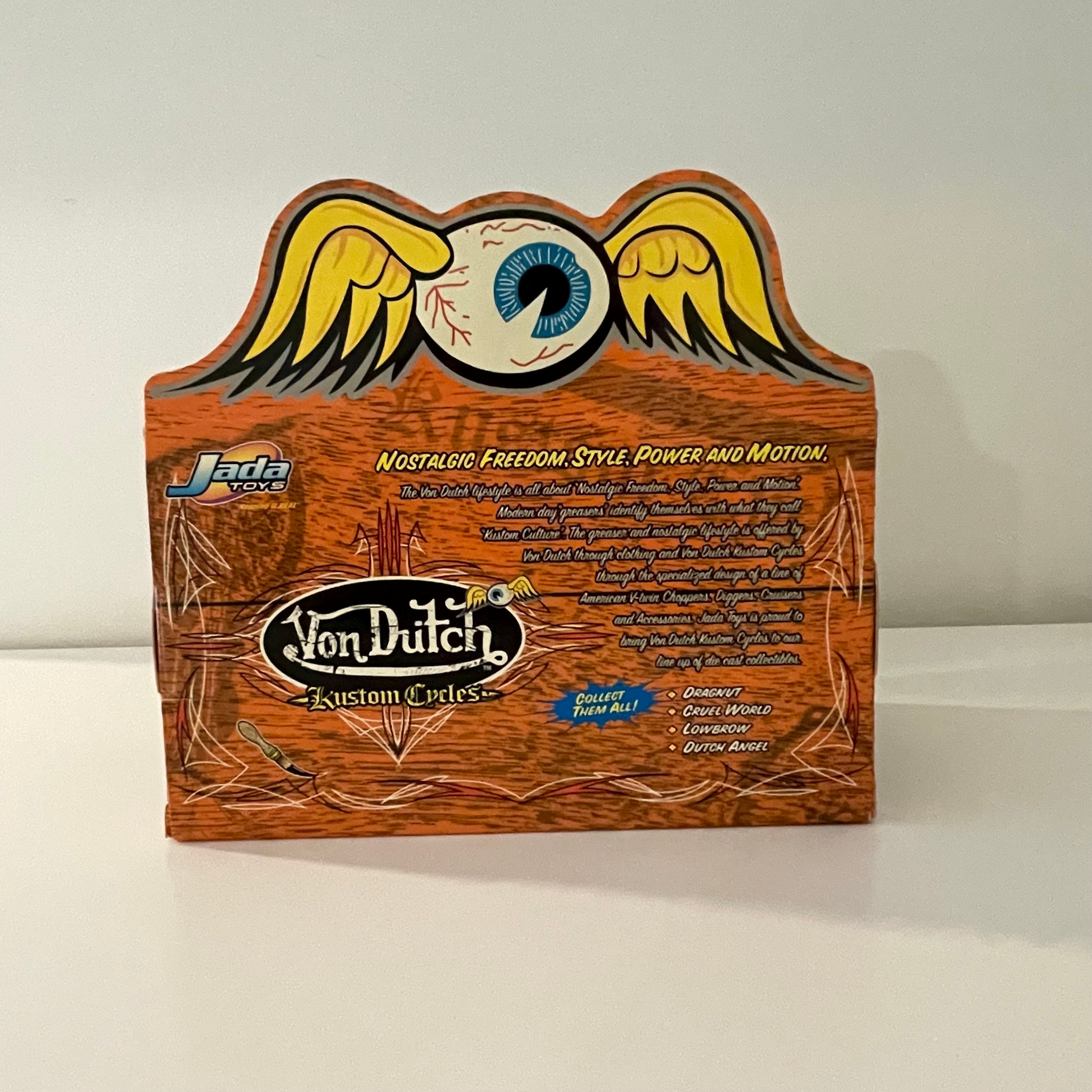 Vintage NIB Von Dutch Dragnut Motorcycle, 1:18 Scale, Jada Vintage NIB Von Dutch Dragnut Motorcycle, 1:18 Scale, Jada