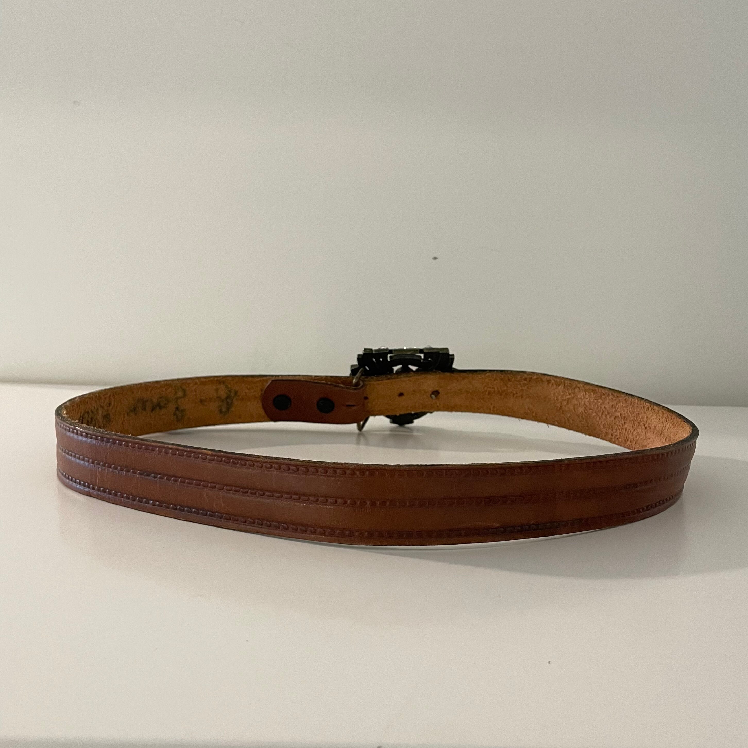 Vintage Y2K B-low the Belt With Crystal Buckle Made in USA  display picture 3