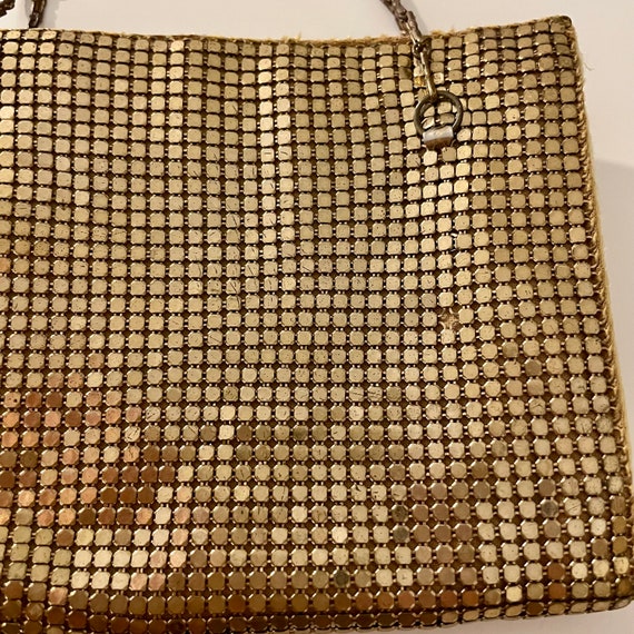 Vintage 30's Whiting & Davis Gold Mesh Small Purs… - image 4