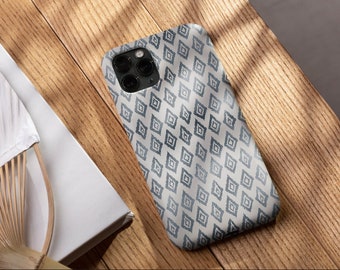 Boho Vibe iPhone-hoesje marineblauw Azteekse print - trendy en stijlvolle telefoonhoes