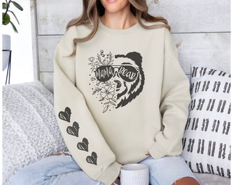 Mama Bear Sweatshirt Mama Bear Hoodie Mama Sweatshirt Crewneck Gift For Mom Baby Shower Gift Cute Mama Bear Gift New Mom Gift