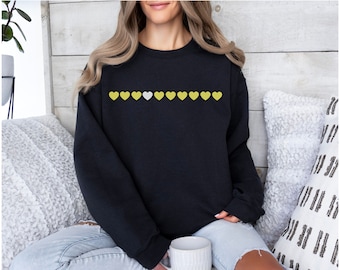 Endometriose Awareness Sweatshirt één op de tien Endo Warrior minimalistisch hart Tee endometriose cadeau onvruchtbaarheid shirt maart Endo maand