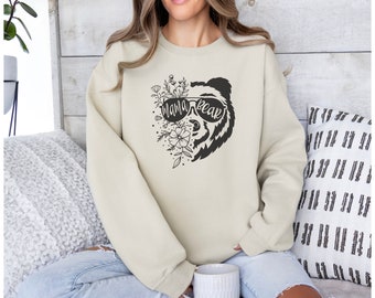 Mama Bear-sweater Momma Bear-hoody Mama-sweater ronde hals cadeau voor moeder Kraamcadeau schattige mama Bear-shirt nieuwe moeder cadeau voor haar