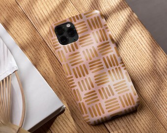 Stijlvol roze en goudkleurige iPhone-hoesje: slanke en beschermende telefoonhoes