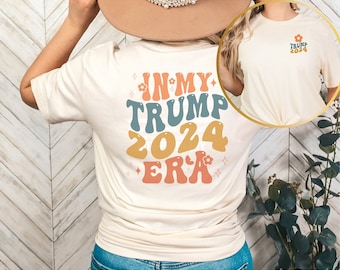 Trump 2024-shirt In mijn Trump 2024-tijdperk Donald Trump-T-shirt Take America Back Trump Rally Tee Republikeinse shirt Anti Biden 2024 verkiezing MAGA Tee