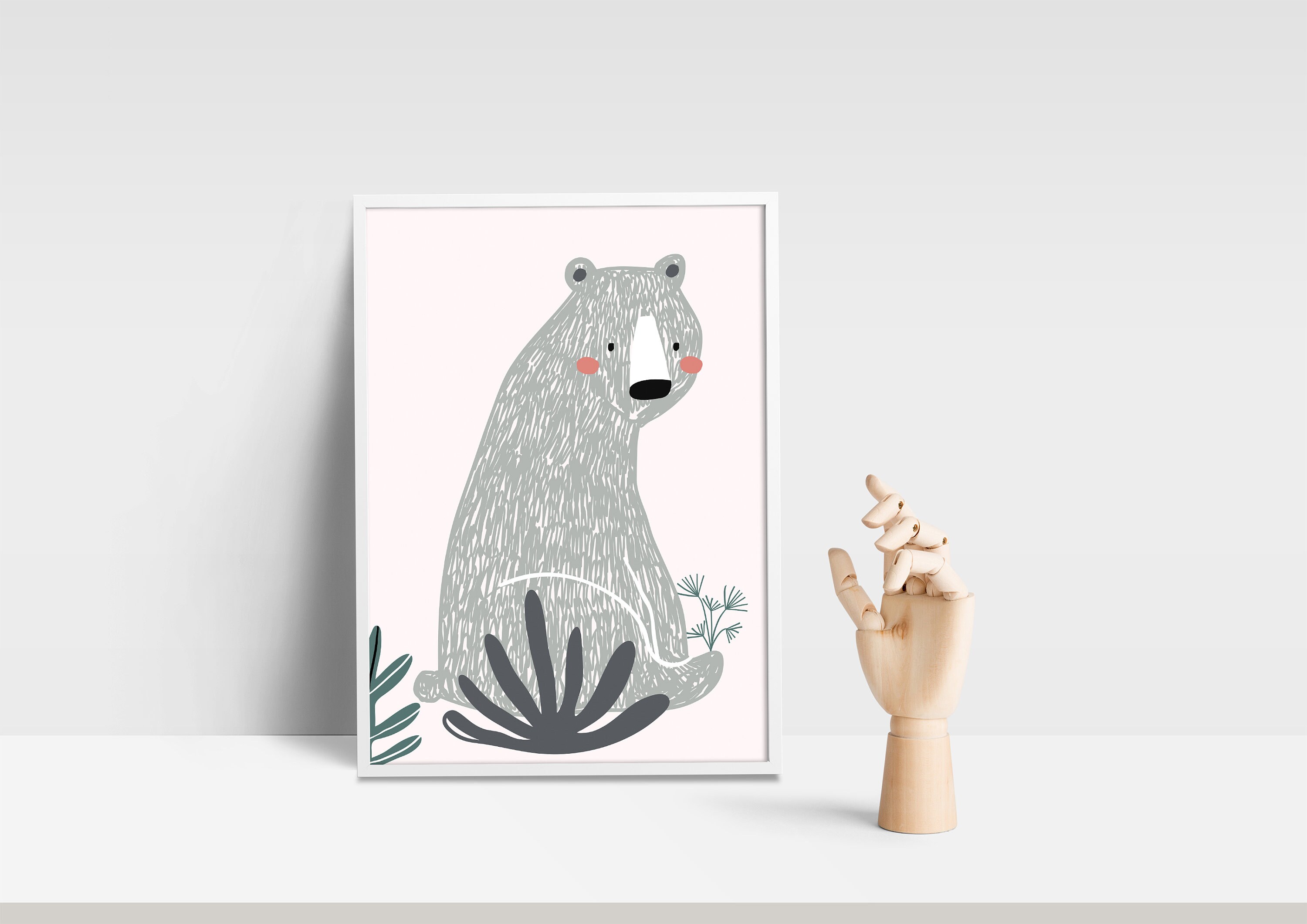 Mama Bear Cute Printable Wall Art - Etsy