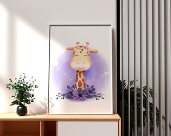 Cute Giraffe Printable Wall Art