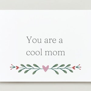 Cool Mom Card - Cool Mom png - Mom Verjaardagskaart Digitale Download