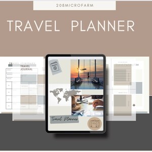 Travel Planner | Digital Travel Planner | Travel Itinerary | Travel essentials | Travel budget planner | Travel Packing List