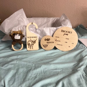 Highland Nursery sign bundle | custom nursery decor | baby shower gift | custom baby shower gift