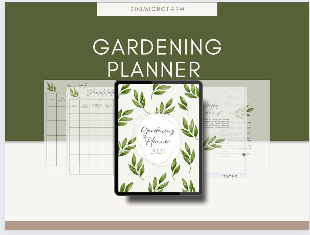 Digital Gardening Planner | Garden Organizer | Garden Harvest Log ...