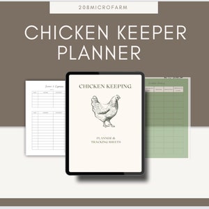 Chicken Keeper Planner & Tacking |Template editable in Canva |chicken lovers planner|planner template|homesteading organization|Chicken mama