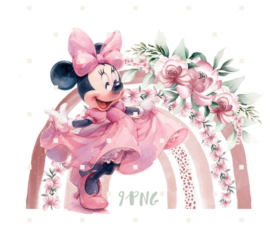Minnie Watercolor, Minnie Mouse Clipart, Minnie Watercolor Clipart
