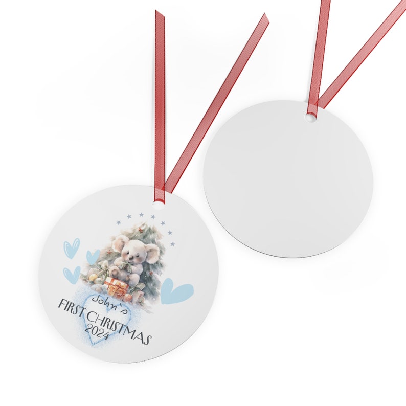 Personalized Baby's First Christmas Ornament 2024 Bauble New Baby's