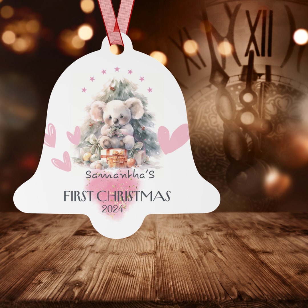 Personalized Baby's First Christmas Ornament 2024 Bauble New Baby's