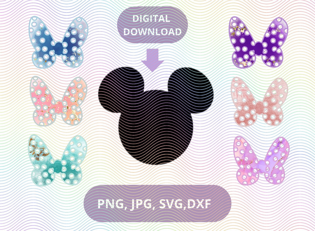 Mіn Nіе Mouse SVG, Mіn Nіе Mouse Head DXF, Mouse Clipart, Cutting Files ...