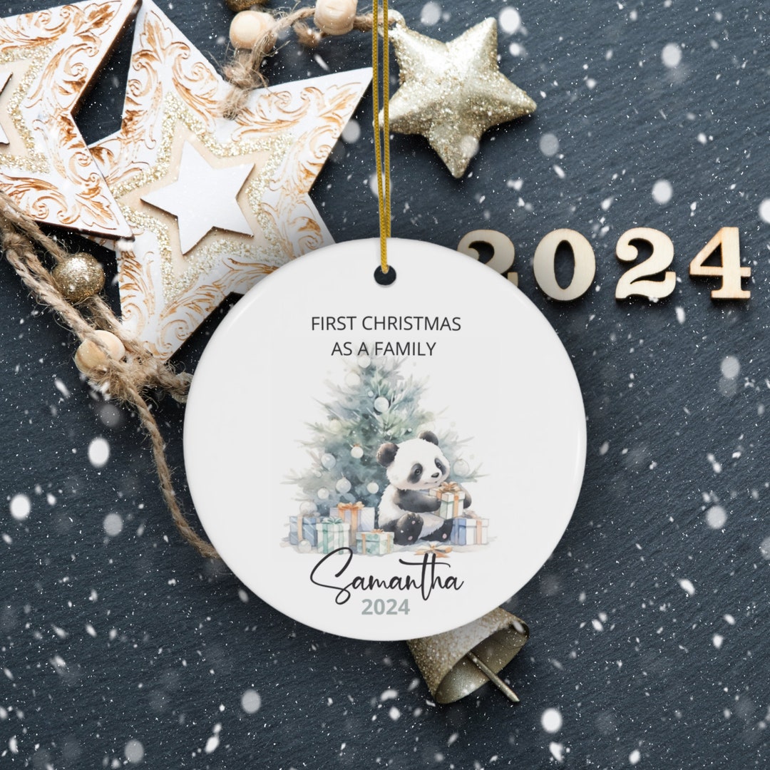 Personalized Baby's First Christmas Ornament 2024 Bauble New Baby's