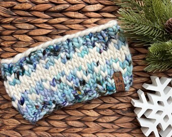 Luxury Knit Fair Isle Headband | Ear Warmer | 100% Merino Wool | Adult Size | Ready to Ship
