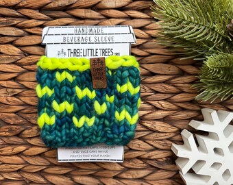 Cup Sweater | 100% Merino Wool or Wool | Cup Sleeve | Beverage Sleeve | Handmade |