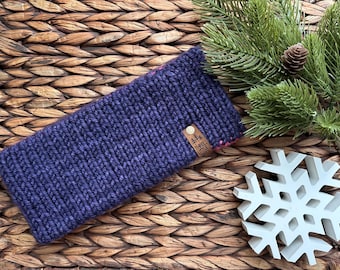 Luxury Knit Double Duty Headband | Ear Warmer | 100% Merino Wool | Reversible | Adult Size | Ready to Ship