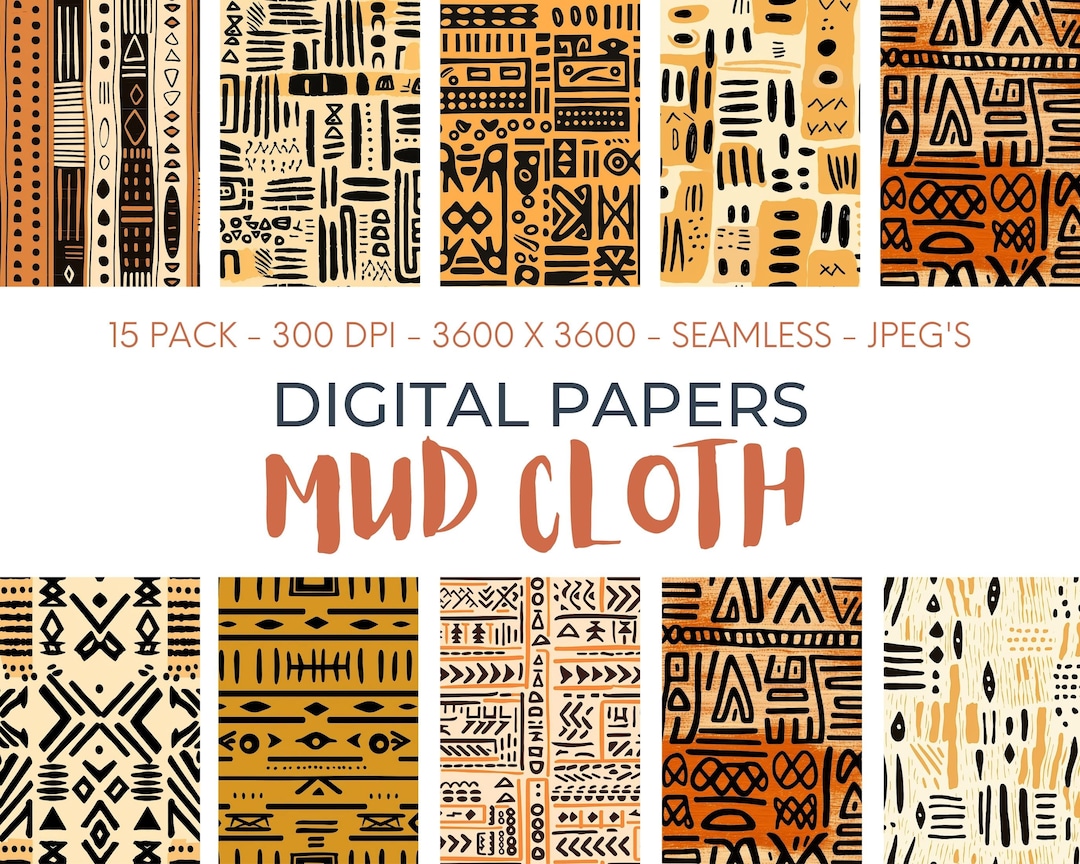 African Pattern Paper African Pattern Digital Paper Seamless Pattern for Download Mud Cloth ...