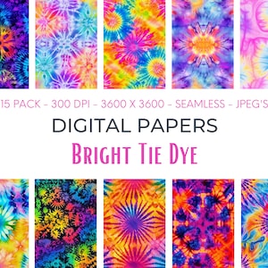 Padrão de papel digital tie-dye sem costura para download digital hippie digital para impressão scrapbooking papel de parede retrô para diário de lixo