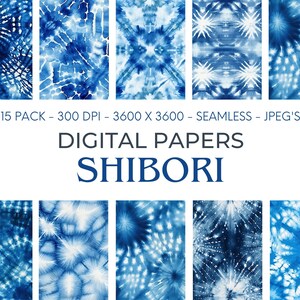 Japanisches Digitalpapier, Nahtloses Muster für digitalen Download Japan Digital druckbare Scrapbooking Shibori Tapete für Junk Journal