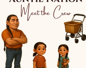 Auntie Nation Clipart, Indigenous Uncles, Kids, Rez Rides (13 PNG Files)