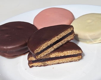 Soft Eggless Ginger Cookies with Marmalade and Covered with the Finest Belgian Chocolate / Gingerbreads /Gluten-free