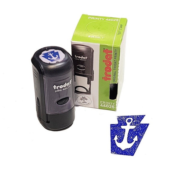 Round Self-Inking Stamp with Customizable Logo