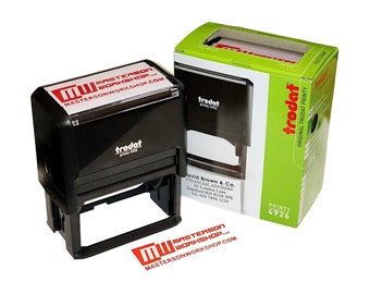 Self-Inking Stamp with Custom Text or Logo, Rectangular