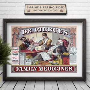 Dr. Pierce&#39;s Apothecary Advertisement: Victorian Medical Print (Digital Download