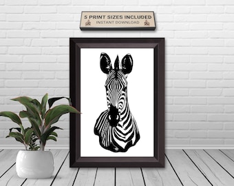 Stylish Black White Zebra Print | Minimalist Home Decor