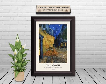 Van Gogh Cafe Terrace at Night Print: Museum Quality Impressionist Art (Digital Download)