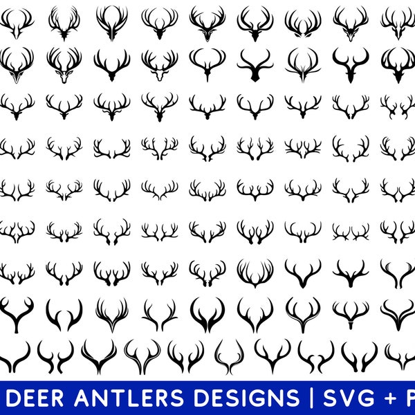 Deer Antlers SVG Bundle - Deer Antlers PNG Bundle - Deer Antlers Clipart - Deer Antlers SVG Cut Files for Cricut - Deer Horns Svg Cut File