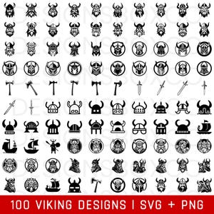 Viking SVG Bundle - Viking PNG Bundle - Viking Clipart - Viking SVG Cut Files for Cricut - Viking Silhouette - Viking Head Svg - Vikings Svg