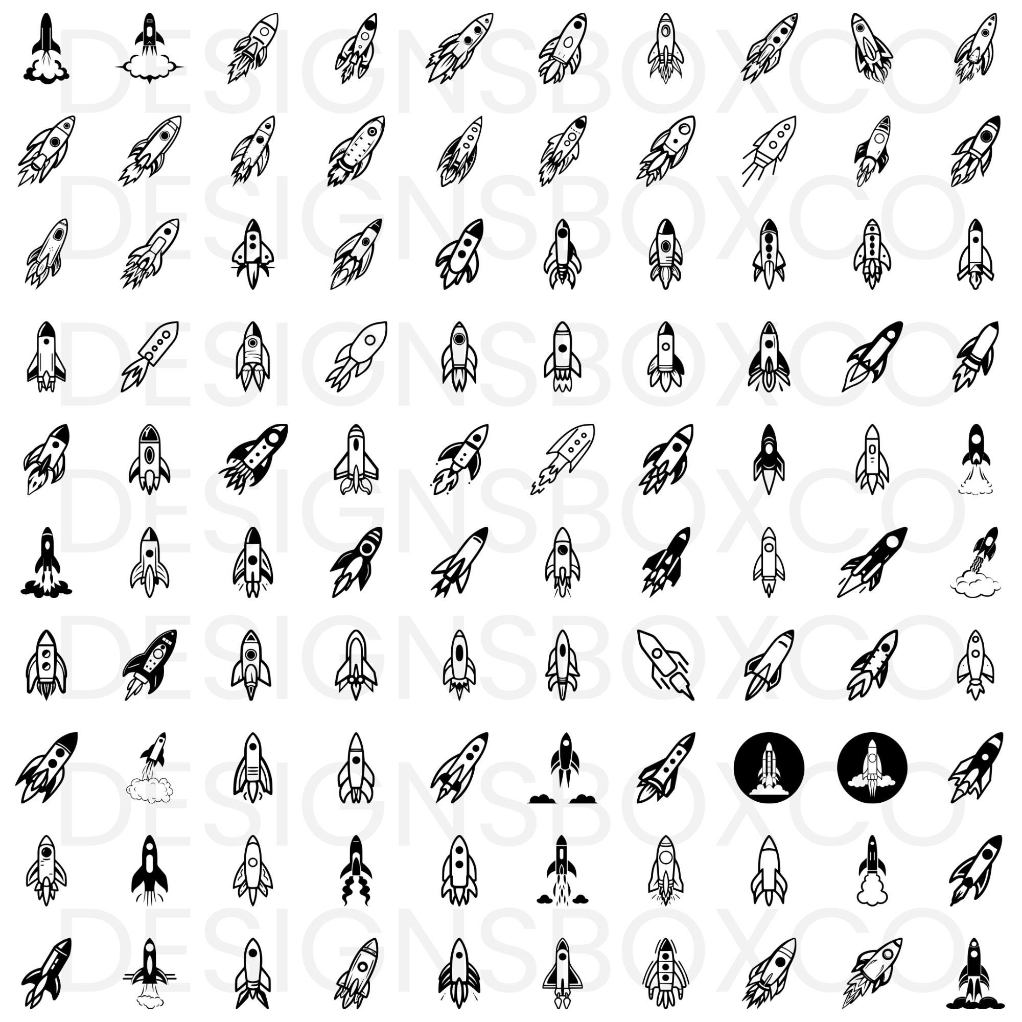 Rocket SVG Bundle - Rocket PNG Bundle - Rocket Clipart - Rocket SVG Cut ...