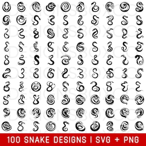 ヘビ SVG バンドル - ヘビ PNG バンドル - ヘビ クリップアート - Cricut 用ヘビ SVG カット ファイル - ヘビ シルエット - ヘビ ヘッド SVG - コブラ SVG