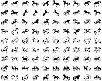 Horse SVG Bundle - Horse PNG Bundle - Horse Clipart - Horse SVG Cut Files for Cricut - Horse Silhouette - Farm Animal Svg Png Files