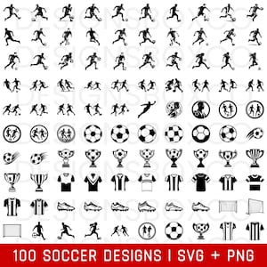 Soccer SVG Bundle - Soccer PNG Bundle - Soccer SVG Cut Files for Cricut - Soccer Clipart - Football Svg Bundle - Football Png Bundle
