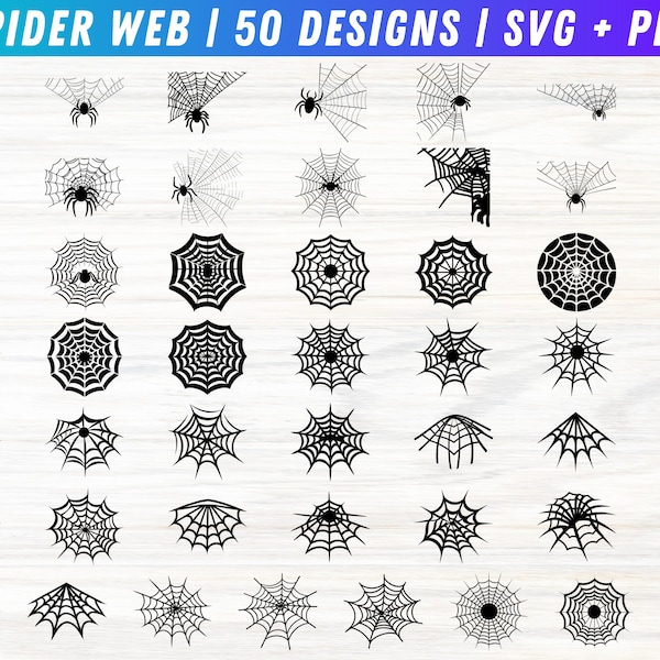 Halloween Spider Web SVG Bundle - Spider Web PNG Bundle - Halloween Spider Web Clipart - Spider Web SVG Cut Files for Cricut - Cobweb Svg