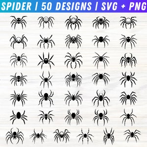 Halloween Spider SVG Bundle - Spider PNG Bundle - Spider Clipart - Halloween Spider SVG Cut Files for Cricut - Spider Cut Files - Spider Svg