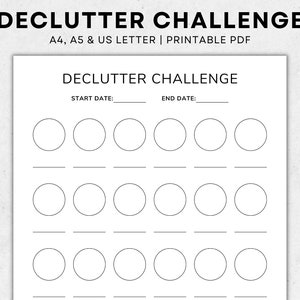 Declutter Planner - Cleaning Planner Schedule - Declutter Checklist - Declutter Your Home - Declutter Challenge - A4, A5, Letter - PDF