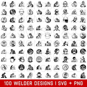 Welder SVG Bundle - Welder PNG Bundle - Welder Clipart - Welder SVG Cut Files for Cricut - Welder Silhouette - Welding Torch Svg
